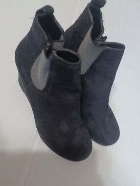 Revel Black Suede Wedge Ankle Boots - Women. NWOT. Size 8.5